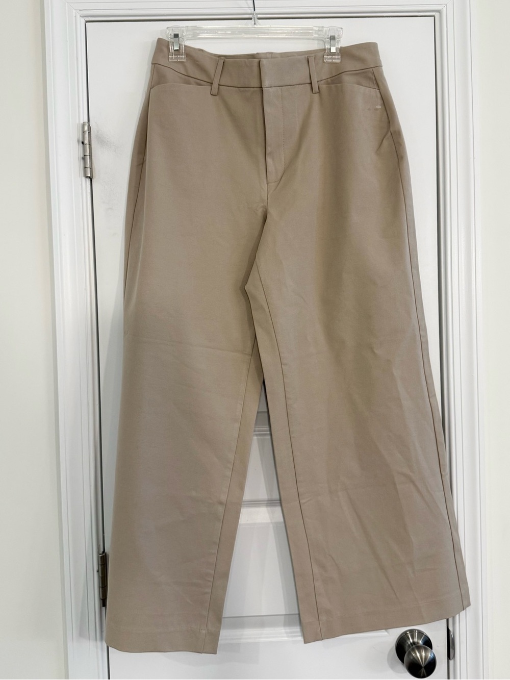 Old Navy Pixie Super Wide Leg Pants Women’s 12 Petite High Rise Khaki
